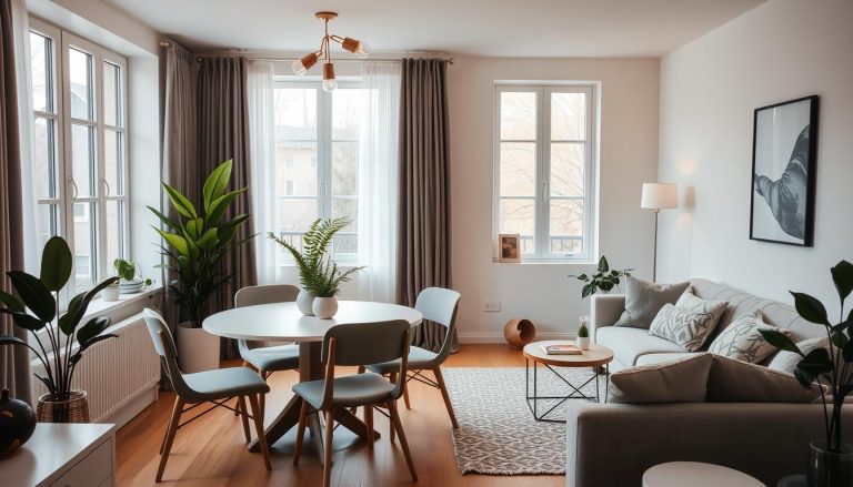kleines wohnzimmer mit essbereich einrichten​